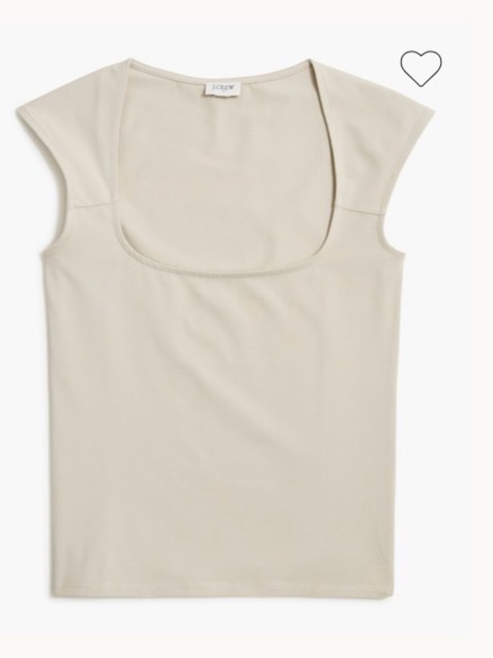 JCrew NWT Cap-sleeve stretch cotton-blend squareneck tank top